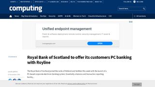 
                            7. Royal Bank of Scotland to offer its customers PC banking with Royline ...