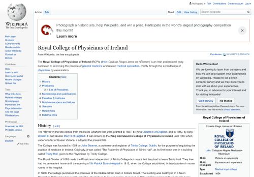 
                            5. Royal College of Physicians of Ireland - Wikipedia