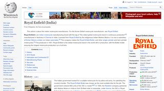 
                            8. Royal Enfield (India) - Wikipedia
