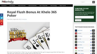 
                            13. Royal Flush Bonus at Khelo 365 Poker | Poker India