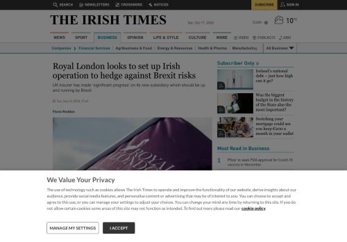 
                            7. Royal London looks to set up Irish operation to hedge against Brexit ...