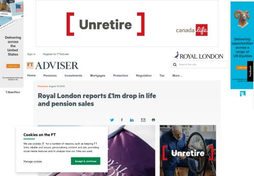 
                            10. Royal London reports £1m drop in life and pension sales - FTAdviser ...