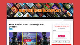 
                            6. Royal Panda Casino: 10 Free Spins No Deposit Bonus