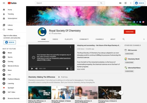 
                            6. Royal Society Of Chemistry - YouTube