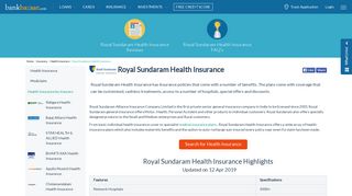 
                            12. Royal Sundaram Health Insurance - Key Features & Reviews
