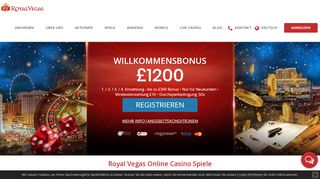 
                            2. Royal Vegas Casino – $/€1.200 gratis