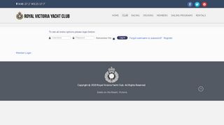 
                            2. Royal Victoria Yacht Club - Member Login