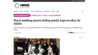 
                            6. Royal wedding guests selling goodie bags on eBay ... - News.com.au