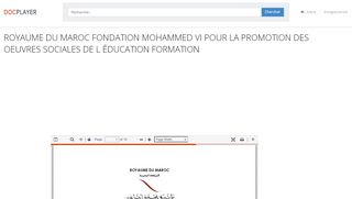 
                            13. ROYAUME DU MAROC FONDATION MOHAMMED VI ...