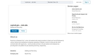 
                            5. roziroti.pk--- Job site | LinkedIn