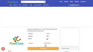 
                            5. Rozkamao Website Loot – Get Rs 50 Free Paytm Cash On Sign Up ...