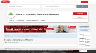 
                            11. Rozmowa kwalifikacyjna Leroy Merlin Piaseczno Piaseczno Puławska ...