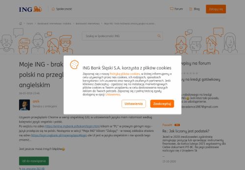 
                            7. Rozwiązano: Moje ING - brak możliwości zmiany języka na polski ...