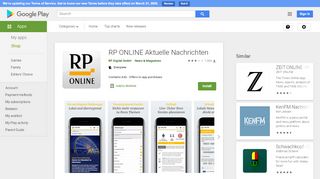 
                            6. RP ONLINE Aktuelle Nachrichten – Apps bei Google Play
