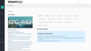 
                            12. RPG MO - SteamSpy - All the data and stats about Steam games