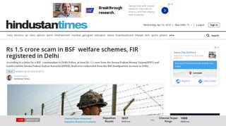 
                            8. Rs 1.5 crore scam in BSF welfare schemes, FIR registered in Delhi ...