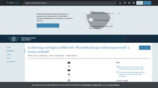 
                            3. rsa - Is allowing root login in SSH with 