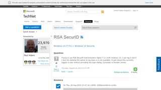 
                            8. RSA SecurID - Microsoft