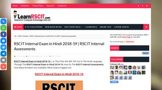 
                            10. RSCIT Internal Exam in Hindi 2018-19 | RSCIT Internal Assessments ...
