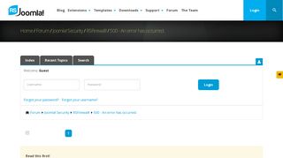 
                            7. RSJoomla! Forum :: Topic: 500 - An error has occurred. (1/1)