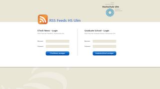 
                            12. RSS Feed Hochschule Ulm - Login