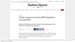 
                            8. RSS-Feed: Nichts verpassen mit den RSS-Angeboten von FAZ.NET ...
