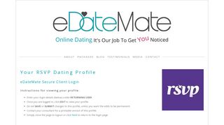 
                            8. RSVP Dating Profile Client Login — Online Dating Profile Writing ...