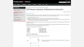 
                            11. RTD Sensors Operation & Maintenance Instructions