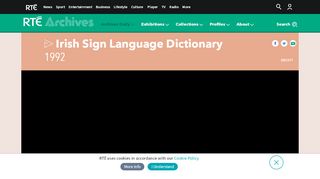 
                            6. RTÉ Archives | Society | Sign Language Dictionary