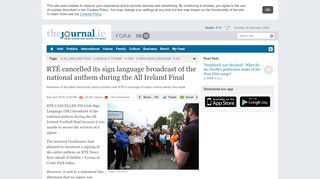 
                            13. RTÉ cancelled its sign language broadcast of the national anthem ...