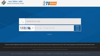 
                            2. RTI Login - Election Commission of India