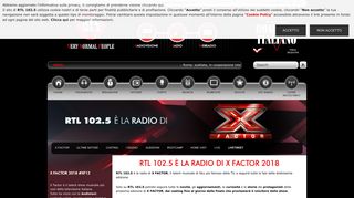 
                            12. RTL 102.5 è la radio di X Factor 2018