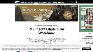 
                            13. RTL macht Clipfish zur Watchbox | W&V
