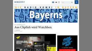 
                            11. RTL-Streamingportal: Aus Clipfish wird Watchbox - Horizont