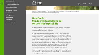 
                            5. RTR - HostProfis - Mindestvertragsdauer bei Unternehmergeschäft