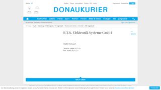 
                            4. R.T.S. Elektronik Systeme GmbH - Donaukurier