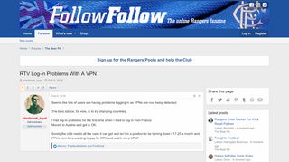 
                            6. RTV Log-in Problems With A VPN | FollowFollow.com