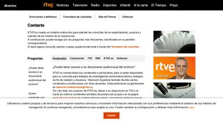 
                            4. RTVE Preguntas frecuentes y contacto - RTVE.es
