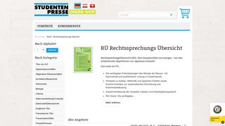 
                            8. RÜ Rechtssprechungs Übersicht - STUDENTEN-PRESSE.com