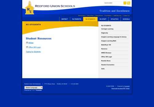 
                            10. RU Students - District Home - Redford Union Schools