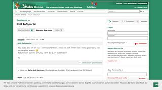 
                            7. RUB Infoportal - Forum - Studis Online