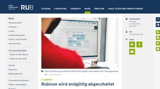 
                            10. Rubicon wird endgültig abgeschaltet - Newsportal - Ruhr-Universität ...