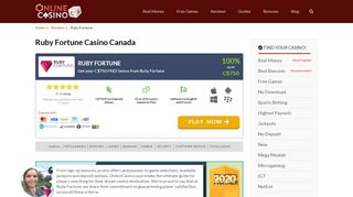 
                            10. Ruby Fortune™ Casino Canada - C$750 RubyFortune.com Bonus