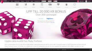 
                            2. Ruby Fortune Casino: Upplev förstklassiga onlinespel