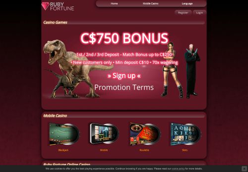 
                            7. Ruby Fortune Online Casino | Claim YOUR Generous Bonus!