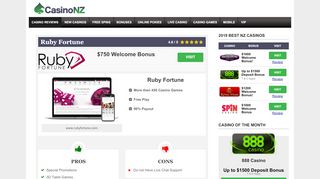 
                            13. Ruby Fortune Online Casino- Get NZD Welcome Bonus - Casino-nz