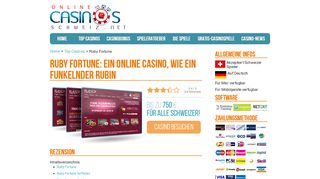 
                            11. Ruby Fortune: Unsere Erfahrungen mit dem Casino + 750 CHF Bonus