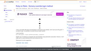 
                            4. Ruby on Rails - Sorcery override login method - Stack Overflow