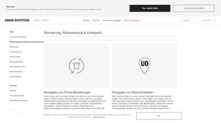 
                            12. Rückgaberichtlinie - Urban Outfitters