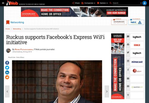 
                            13. Ruckus supports Facebook's Express WiFi initiative | ITWeb